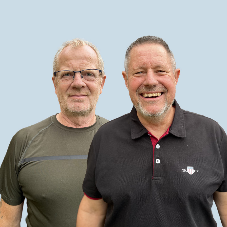 Arent Jensen og Kent Rosser underviser på Lederuddannelsen.