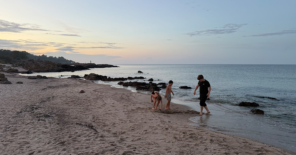 Stranden ved Lærlingenes Hus.